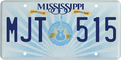 MS license plate MJT515