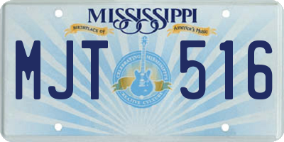 MS license plate MJT516