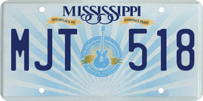 MS license plate MJT518