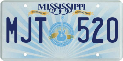 MS license plate MJT520