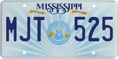 MS license plate MJT525