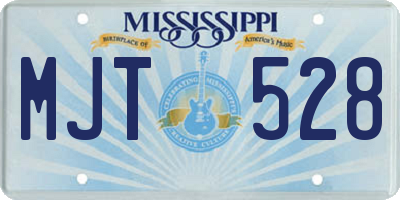 MS license plate MJT528
