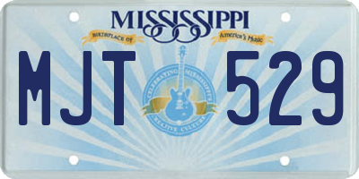 MS license plate MJT529