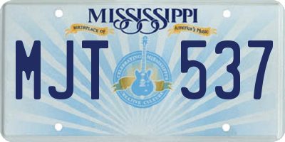 MS license plate MJT537