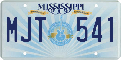 MS license plate MJT541