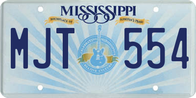 MS license plate MJT554