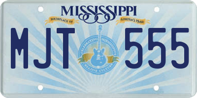 MS license plate MJT555