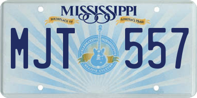MS license plate MJT557
