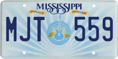 MS license plate MJT559