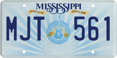 MS license plate MJT561