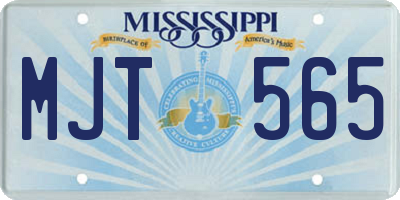 MS license plate MJT565
