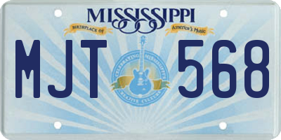 MS license plate MJT568