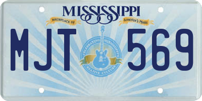 MS license plate MJT569