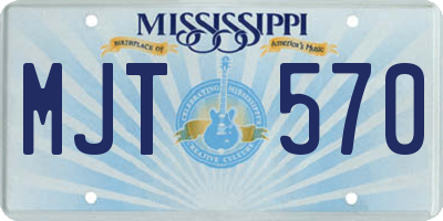 MS license plate MJT570