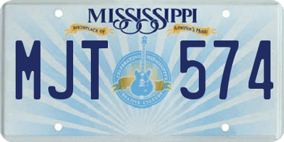 MS license plate MJT574