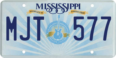 MS license plate MJT577