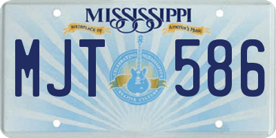 MS license plate MJT586