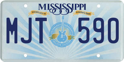 MS license plate MJT590