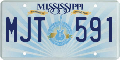 MS license plate MJT591