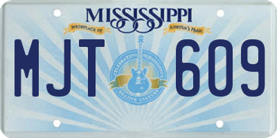 MS license plate MJT609