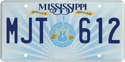 MS license plate MJT612