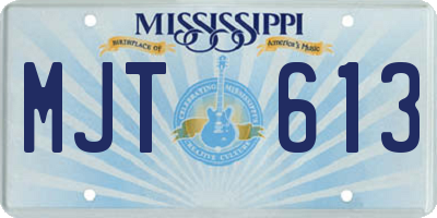 MS license plate MJT613