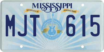MS license plate MJT615