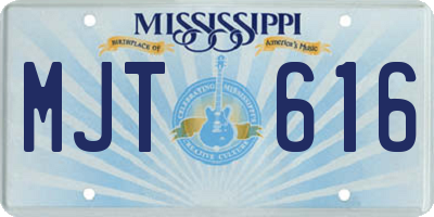 MS license plate MJT616