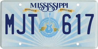 MS license plate MJT617