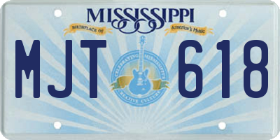 MS license plate MJT618