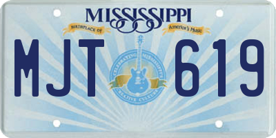 MS license plate MJT619