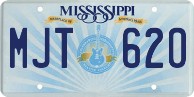 MS license plate MJT620