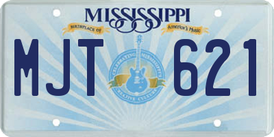 MS license plate MJT621