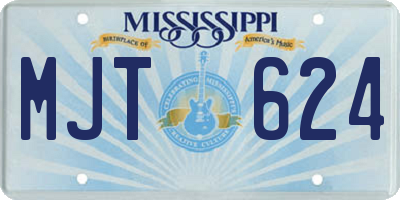 MS license plate MJT624