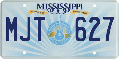 MS license plate MJT627