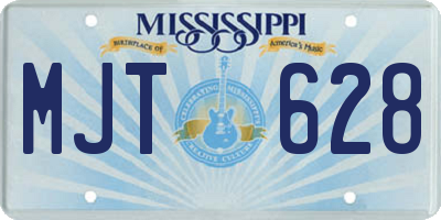 MS license plate MJT628