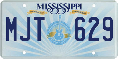 MS license plate MJT629