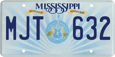 MS license plate MJT632