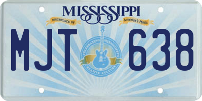 MS license plate MJT638