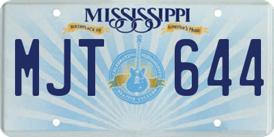 MS license plate MJT644