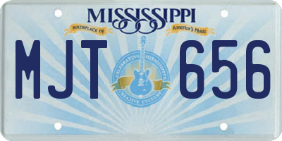 MS license plate MJT656
