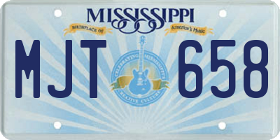 MS license plate MJT658