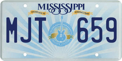 MS license plate MJT659