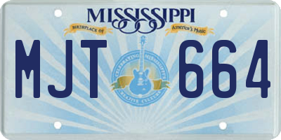 MS license plate MJT664