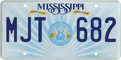 MS license plate MJT682