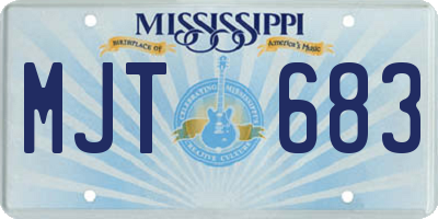 MS license plate MJT683