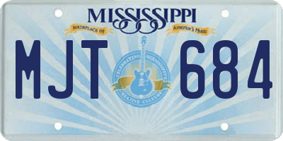 MS license plate MJT684