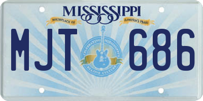 MS license plate MJT686