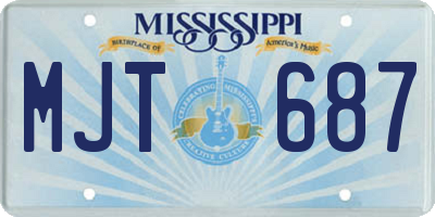 MS license plate MJT687