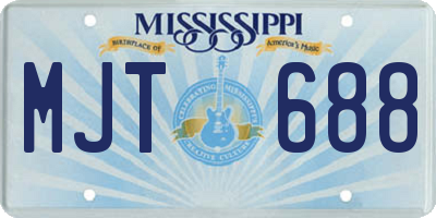 MS license plate MJT688